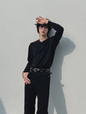 Ness V-neck bamboo knit