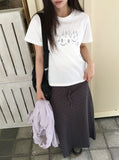 Neiro Cotton Dot Maxi Long Skirt