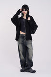 Scope deep blue wide denim pants