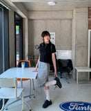 Cose Ribbon Cropped Short Sleeve Tee