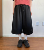 [unisex] Miol embroidery star banding bermuda pants