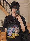 Perm Printing Crop Short Sleeve T-shirt