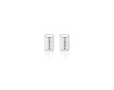 Volume Square (W) One-Touch Earrings