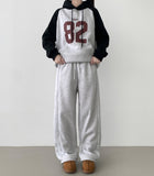 Two-Way Thick Brushed Lining Wide Jogger Cut Wide Banding Training Pants