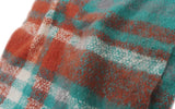 Cloud Embroidery Bold Check Muffler