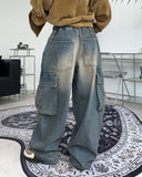 Eti Balloon Washing Cargo Denim Pants