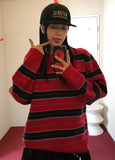 (WOOL) STRIPE PK KNIT