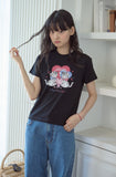 Cherry Bestie Crop Short Sleeve Tee