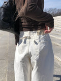 Milt Back Adjust Strap Balloon Wide Pants