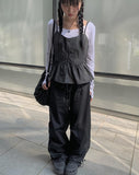 Gio String Pintuck Wide Pants