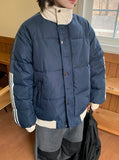 Koori Color Matching Line Padding Jumper