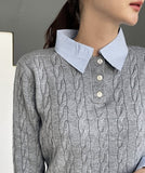 Coz Layered Shirt Cable Knit