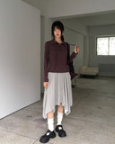 Letil Hippie Velvet Bokashi Eyelet Collar T-Shirt