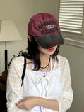 The Black Y2K Lettering Patch Ball Cap