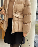 Cerny String Fur Hooded Short Padded Jumper