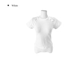 Fomit Diagonal Snap Button Slim Short Sleeve T-Shirt
