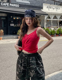 Pony Wood Button Loose Fit Sleeveless