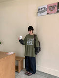 [unisex] Parked Layered Track Long Sleeve Tee