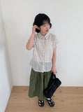 Yupun Summer Striped Short Sleeve Shirt