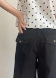 Visitk Summer Cut Cotton Wide Pants