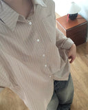 Matos Overfit Striped Shirt