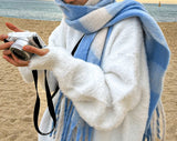 Snow warmer angora knitwear