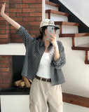 Mog Crop Check Shirt