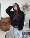 Kasen Applique Embroidery Hooded Zip-Up