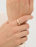 Etreve Silver Note Wave Ring