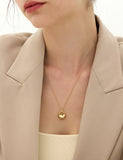 Champagne Moon Silver Hobo Necklace