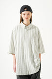 Stripe Cool Loose Fit Short Sleeve Shirt