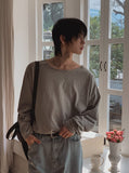 Chris Boatneck Loose Fit Button Long Sleeve T-Shirt