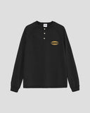 No.029 EMBROIDERED HENLEY LONG SLEEVE