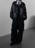(unisex) Lumiere Overfit Leather Jacket