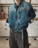Boden Buckle Crop Denim Jacket