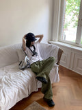 Hasty Pintuck Banding Cotton Long Wide Pants
