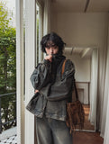 Deep L Washing Beige Hood Denim Jacket