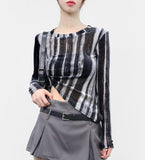 Mondini Velvet See-Through Unbalanced T-shirt