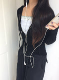 Shimo See-Through Slim Hood Zip-up