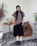 Loupe Button Track Bermuda Pants