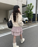 Lanne Shearling Collar Short Fur Jacket
