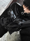 Fur Leather Winter Mustang + Deep Black Knit