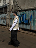 Over Hood Knit Zip-up Vest