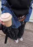 THREE POINT PINTUCK DENIM