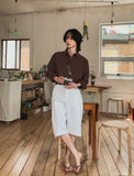 Noster wide Bermuda pants