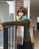 Rusha bean button long sleeve round neck cardigan