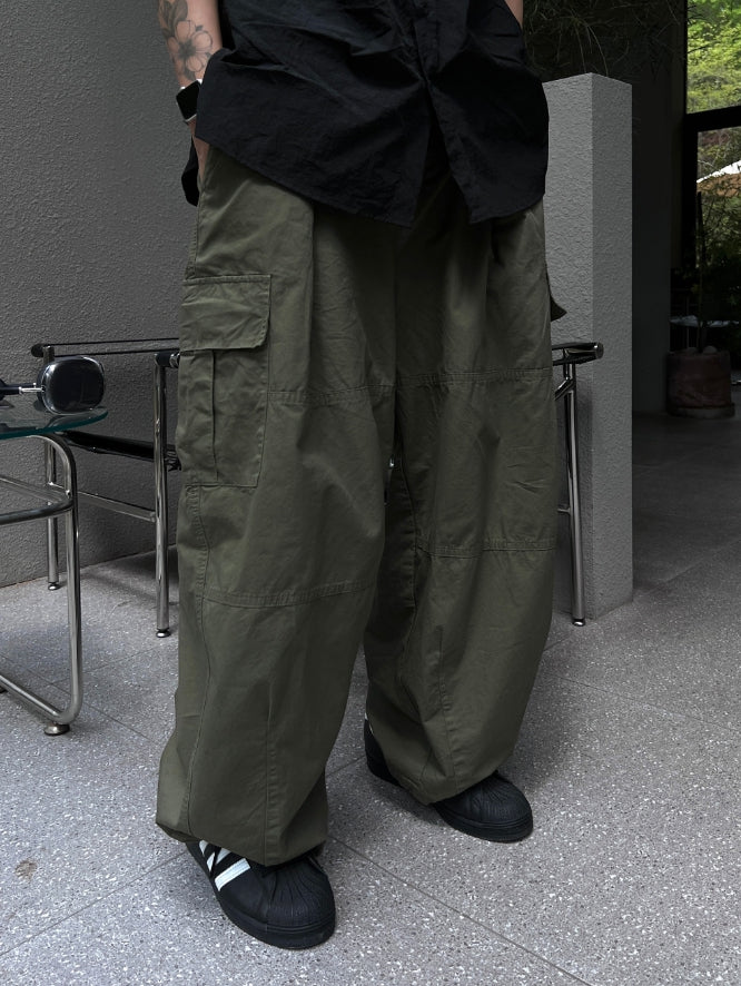 【DISCERNMENT】Unisex Americaji Cargo Balloon Pants DISCERNMENT (ディーサーメント) - 男女兼用アメカジカーゴ