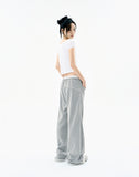 Double-Waisted Jersey Pants / Sliver Grey