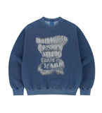 GRUNGE SLOGAN PIGMENT SWEATSHIRT