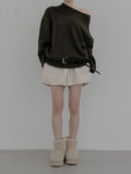 Boucle Fur Dumble Casual Shorts